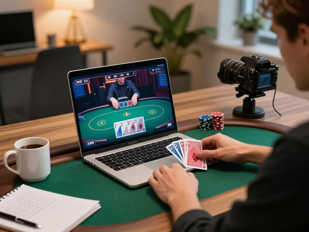 M88 Malaysia login to access exciting online poker games via a laptop setup.