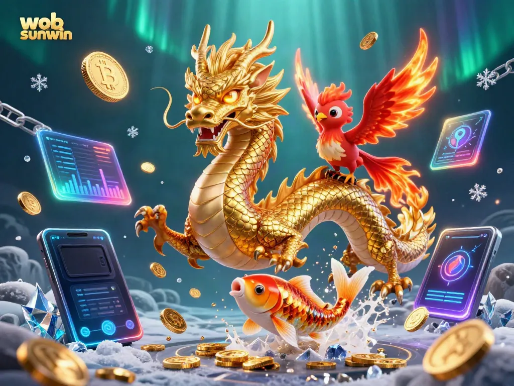 Experience thrilling gameplay at web sunwin with captivating 3D illustrations of casino elements and characters.