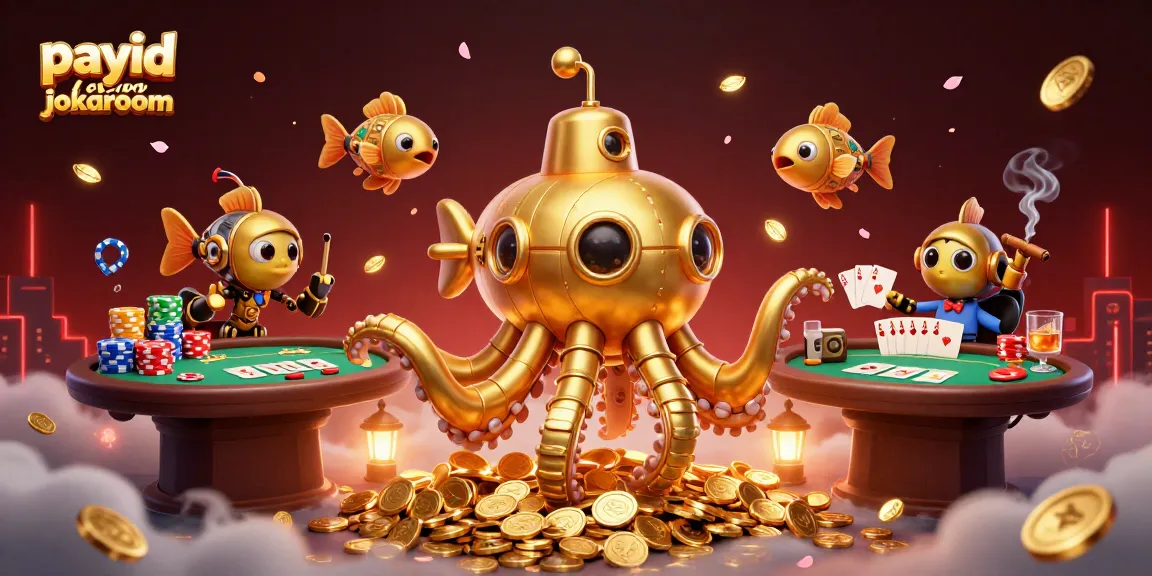 Experience thrilling action at payid casino jokaroom with the unique golden kraken surfacing amidst coins and poker excitement.
