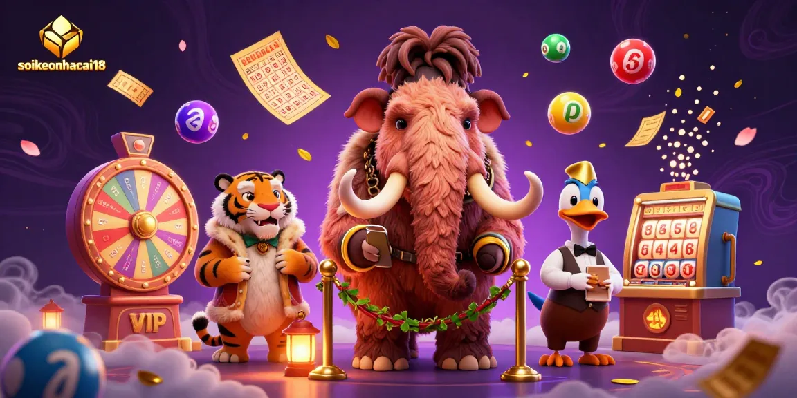 Engage with soikeonhacai18 through a vibrant casino scene featuring dynamic lottery elements and character interactions.