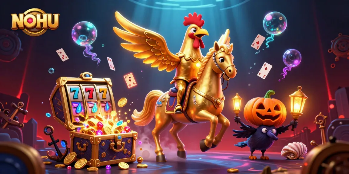 Experience thrilling wins at NOHU's vibrant casino with glowing treasures and dynamic gameplay.