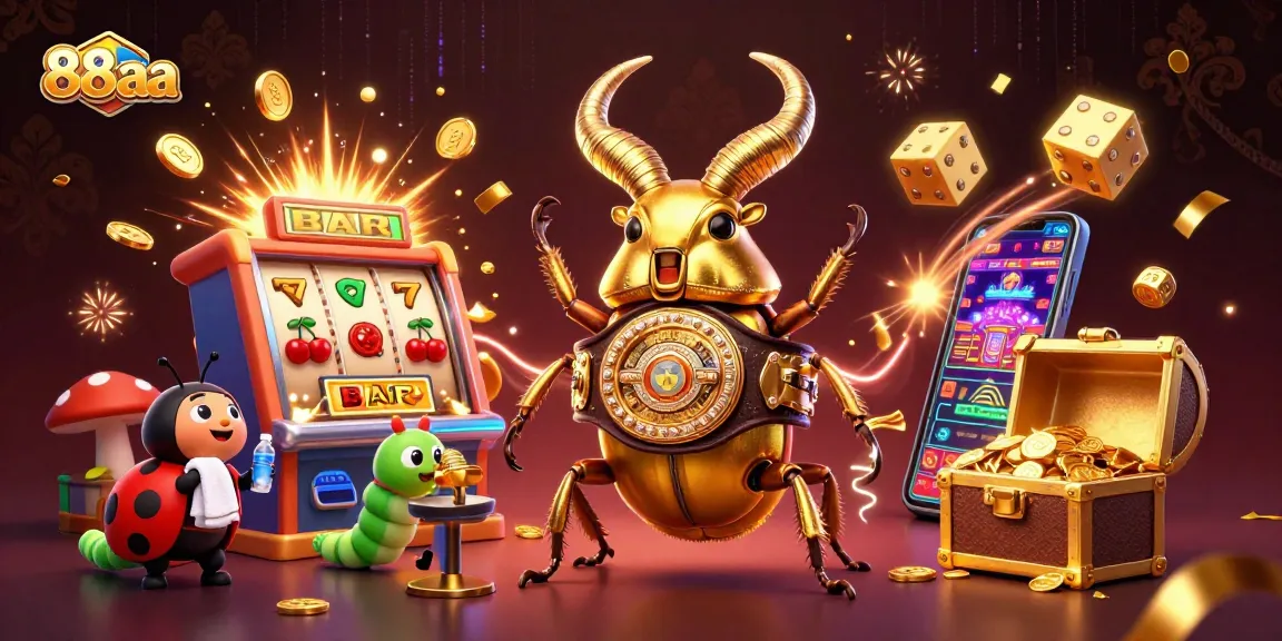 Join the excitement of 88aa, where a golden stag beetle prepares for a dazzling jackpot event!