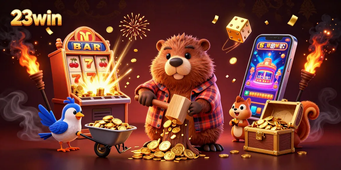 Experience thrilling wins with 23win's energetic casino scene featuring exciting rewards!